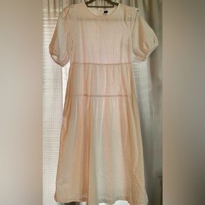 White midi summer dress